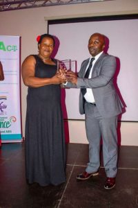Marjorine Nakimuli Receives the Equality Award on behalf of MARPI