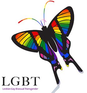 Butterfly in Rainbow Color Scheme
