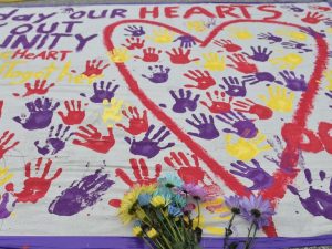 A makeshift memorial outside the shooting scene  PHOTO CREDIT: npr.org